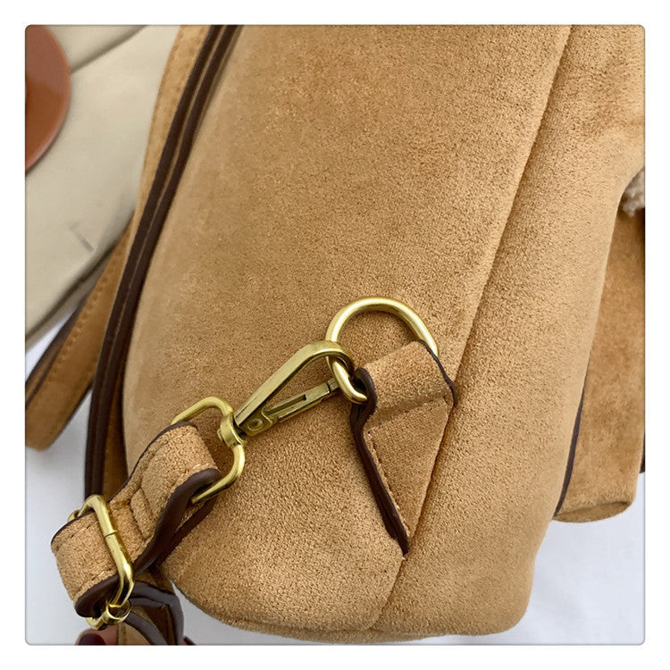 Warm Lamb Wool & Suede Backpack