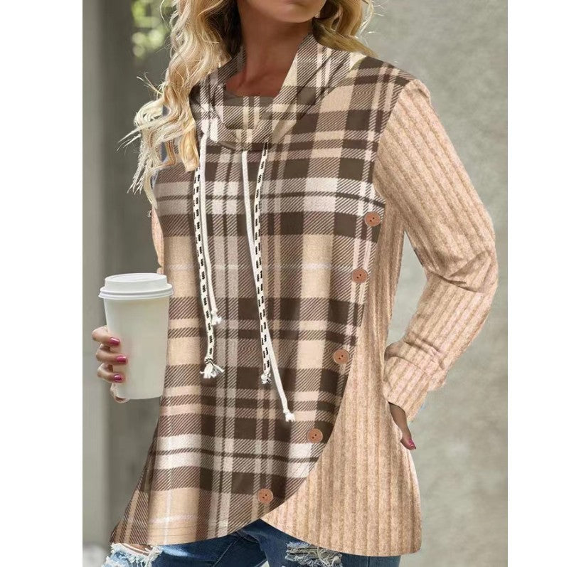 Comfy Long Sleeve Hooded  Sweater Top
