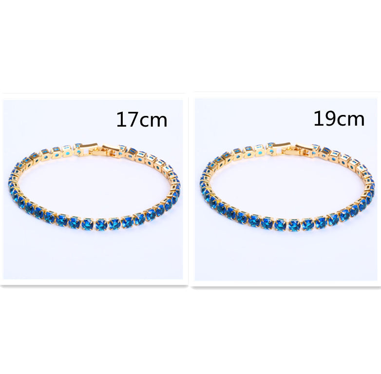 Dazzling Classic CZ 4 mm Tennis Bracelet - 5 Colors Available.