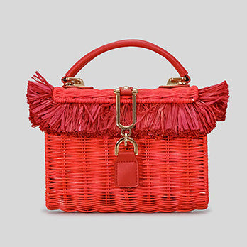 Cute Boho Handmade Straw Woven Handbag