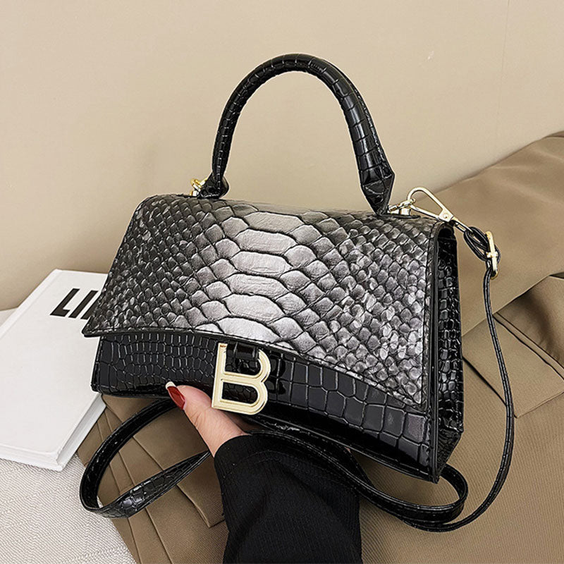 Swanky Snake Skin Pattern Handbag