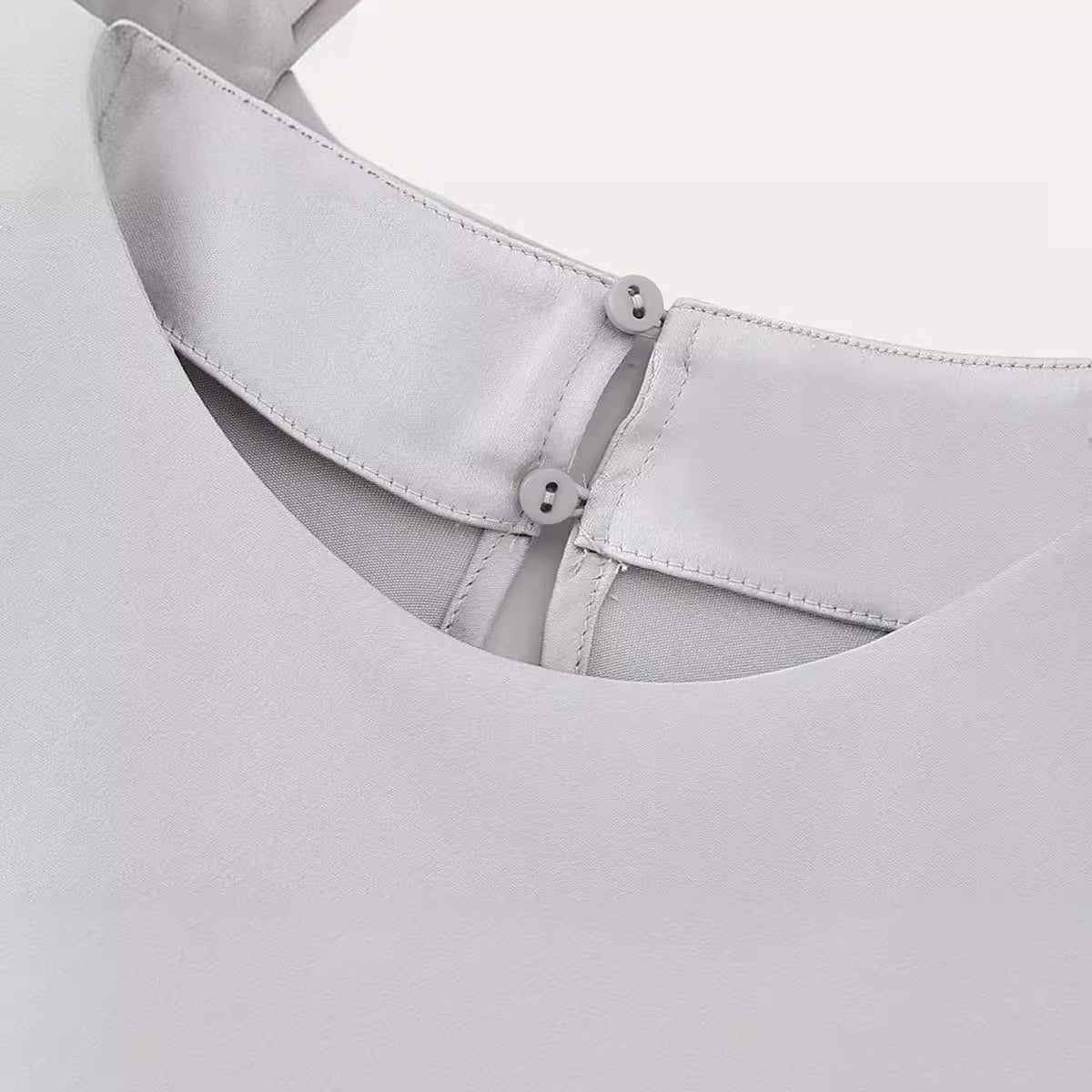 Silk Satin Top Bow Tie Midi Dress 2 Piece