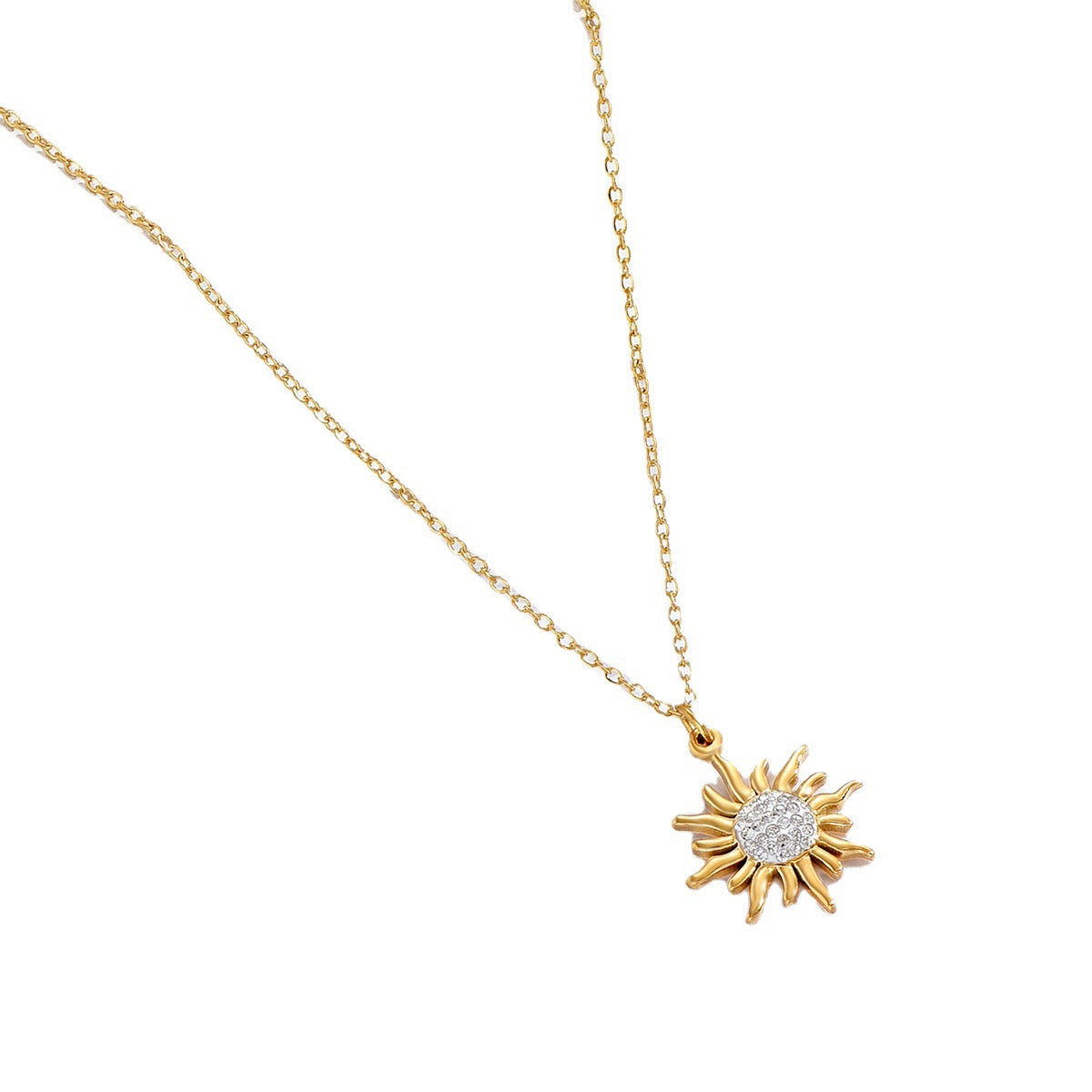 Gold Sunflower Necklace.