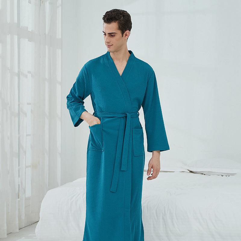 Couple Robes Waffle  Women Men Loungewear Bathrobe