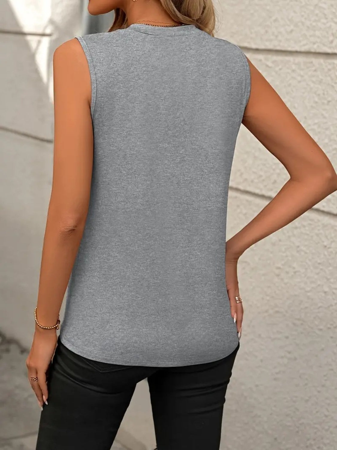 Trendy Striped Cap Sleeve Top with Pocket