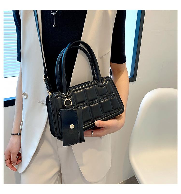 Candy Color Shoulder Bag With Small Wallet - 2 Piece Matching Set.