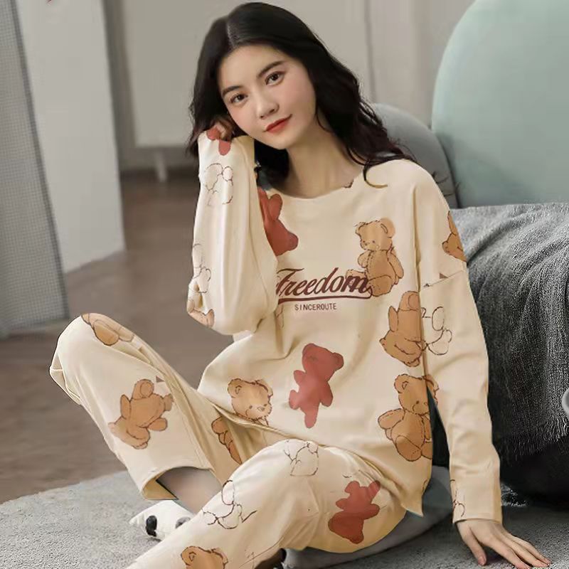 Cute Cartoon Print 2 -Piece Lounging Set