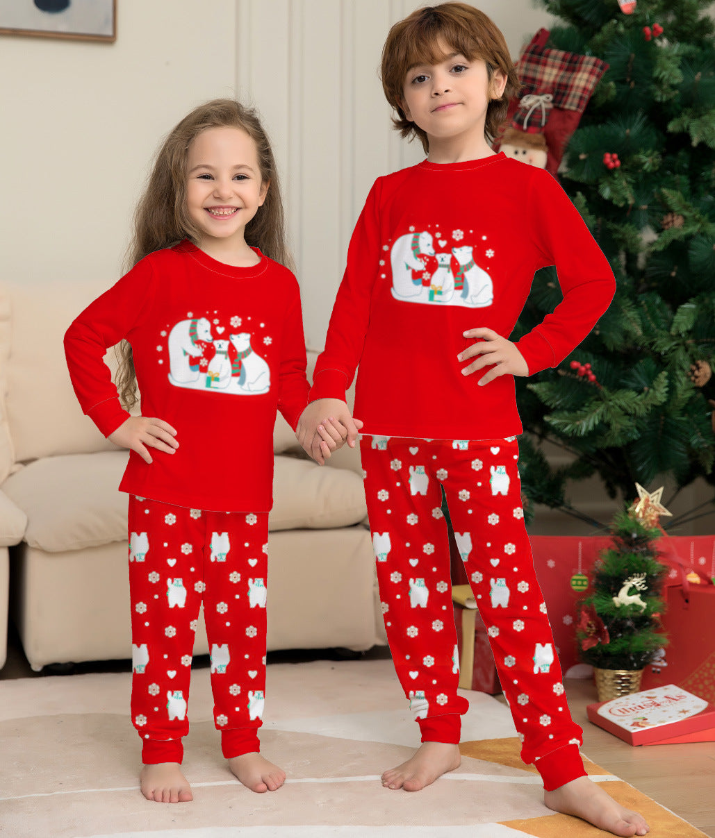 Christmas Holiday Family Matching Polar Bear Loungewear Sets