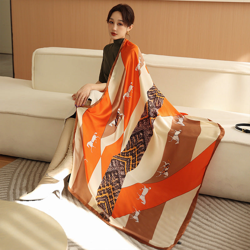 Royal Rich Printed Silk Scarf