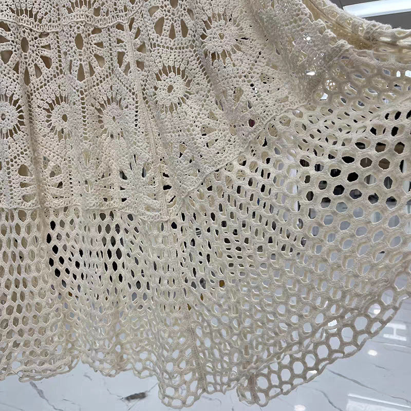 Art Retro Lace Style  Patchwork A- Line Skirt