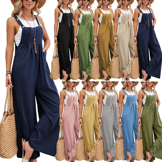 Wanderlust Loose Bib Pants JUMPSUITS & ROMPERS With Pockets