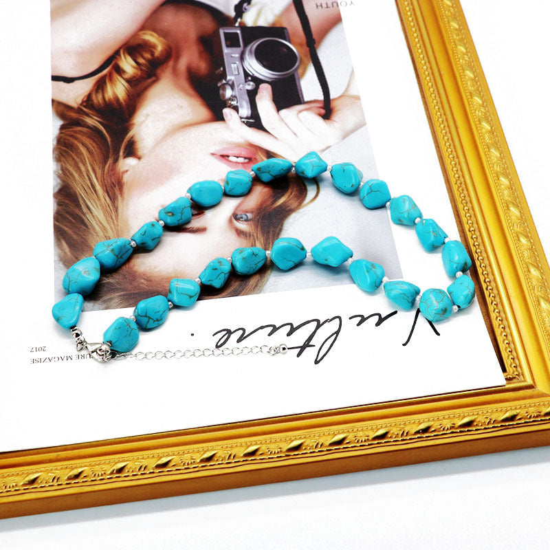 Turquoise Beaded Necklace.