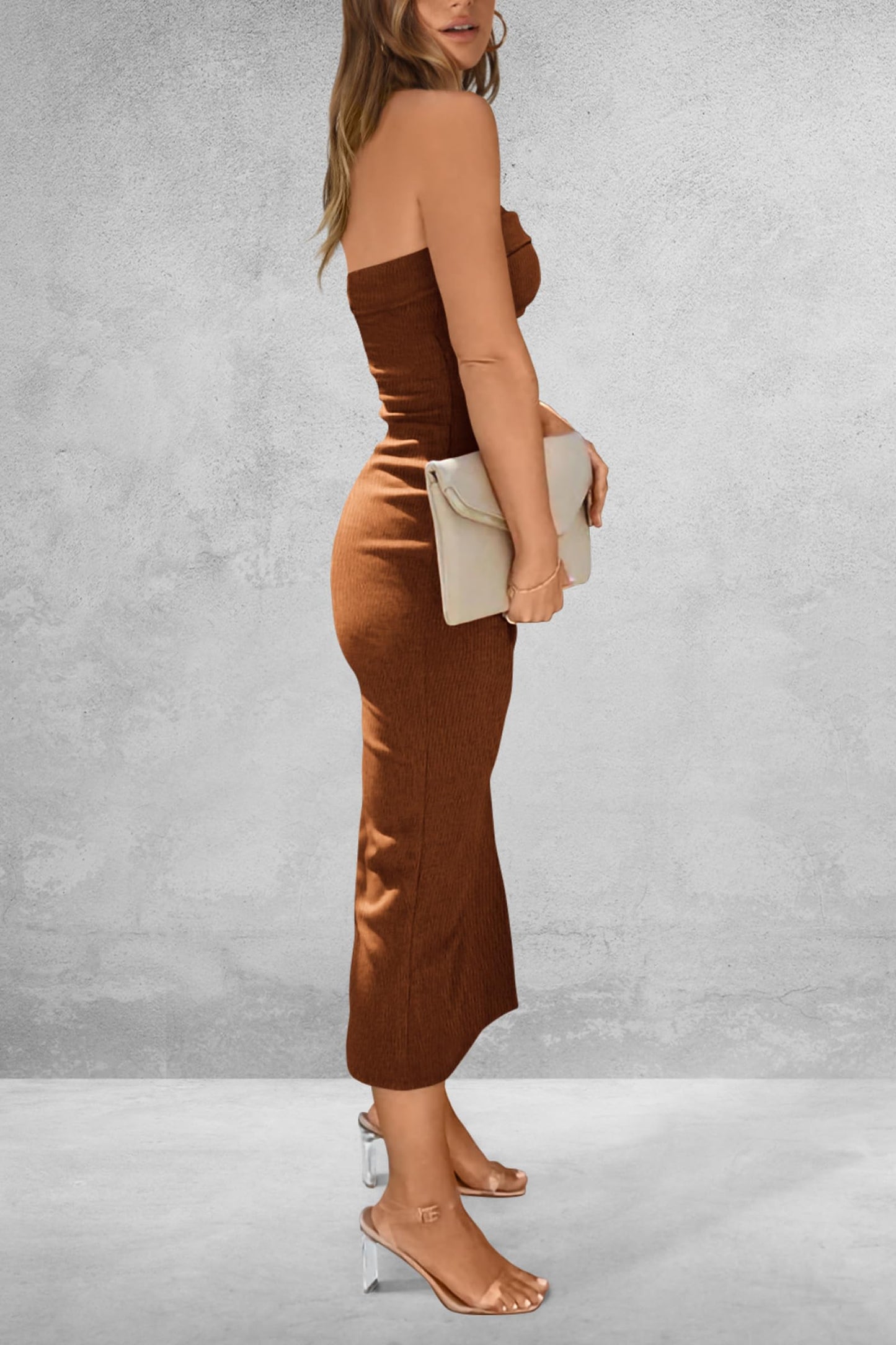 Glamorous Slit Tube Bodycon Maxi Dress