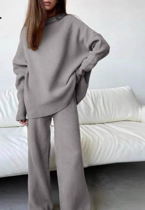 Turtleneck Sweater Knitted Tracksuit 2 Pieces Sets