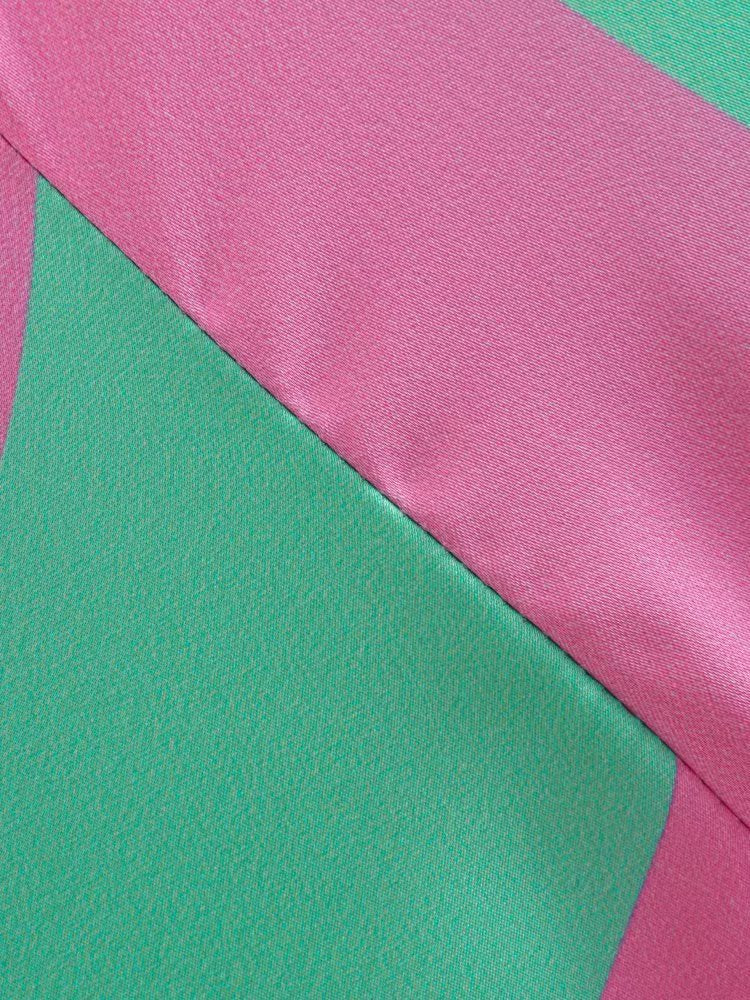 Striped Silk European Style Loose Printed Shirt