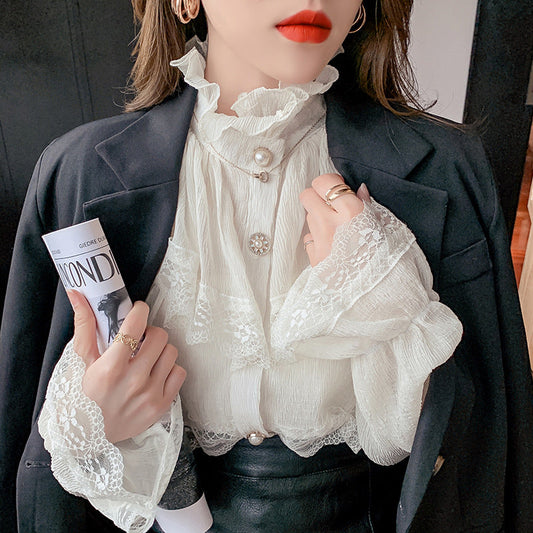 Urban Lace Western Style White Shirt