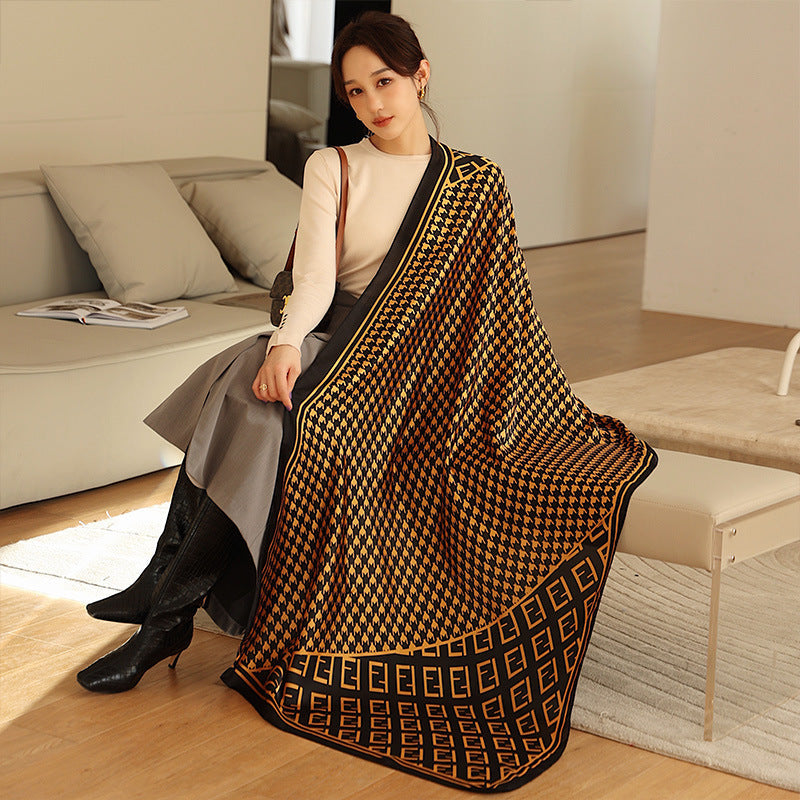 Royal Rich Printed Silk Scarf