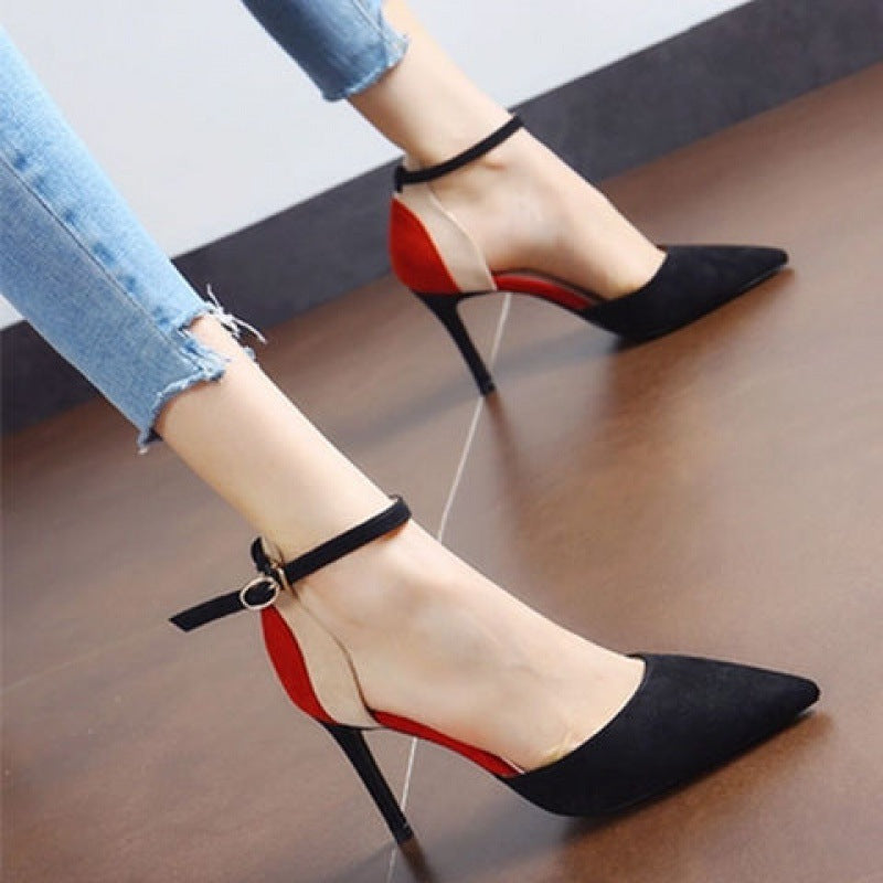 High Heel Pointed Toe Stiletto Strap Shoes