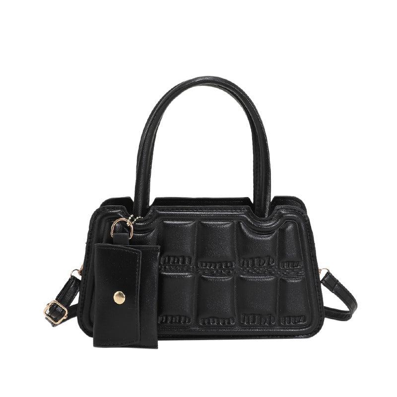 Candy Color Shoulder Bag With Small Wallet - 2 Piece Matching Set.