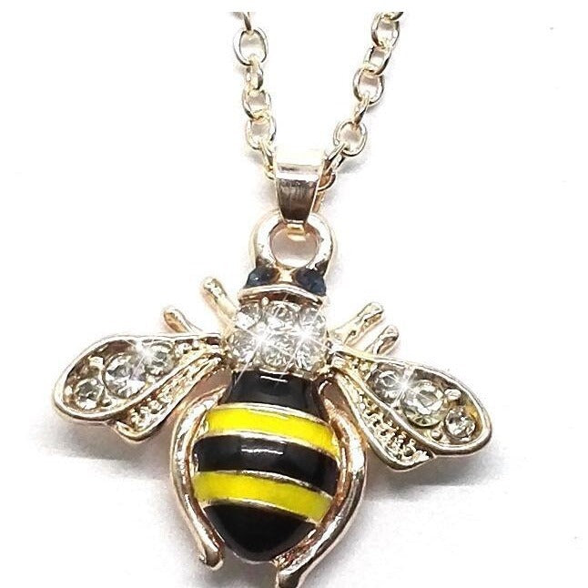 Bee Citrine Dripping Oil Necklace