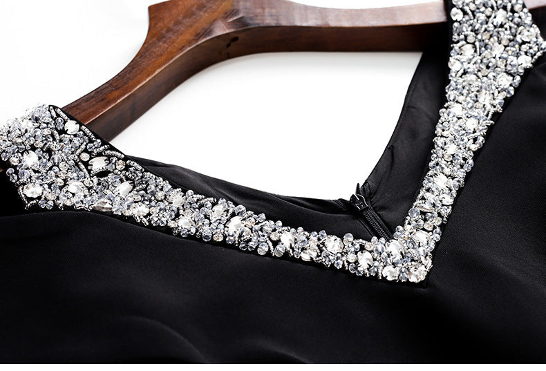 Glacial Queen Gown V-Neck Luxury Dress