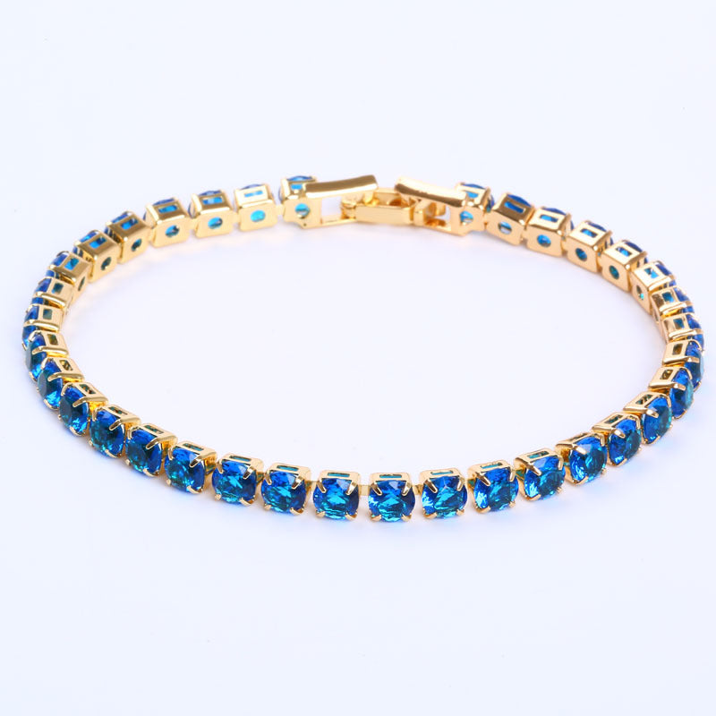 Dazzling Classic CZ 4 mm Tennis Bracelet - 5 Colors Available.