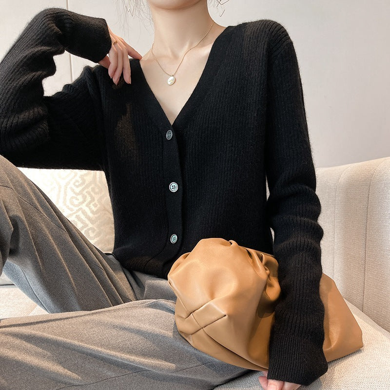 Simple Charms Ribbed Knit Cardigan