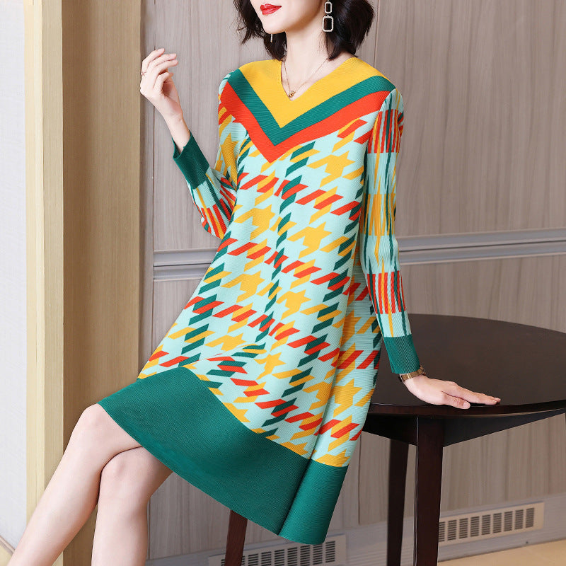 French Allure Spring Style Luxury Dress w/ Long Sleeves