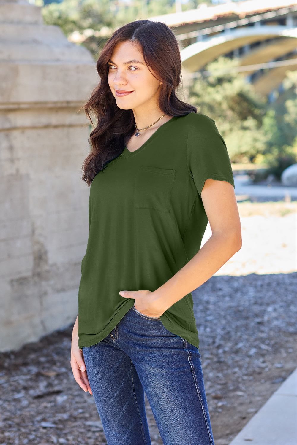 Timeless Style V-Neck Short Sleeve Top