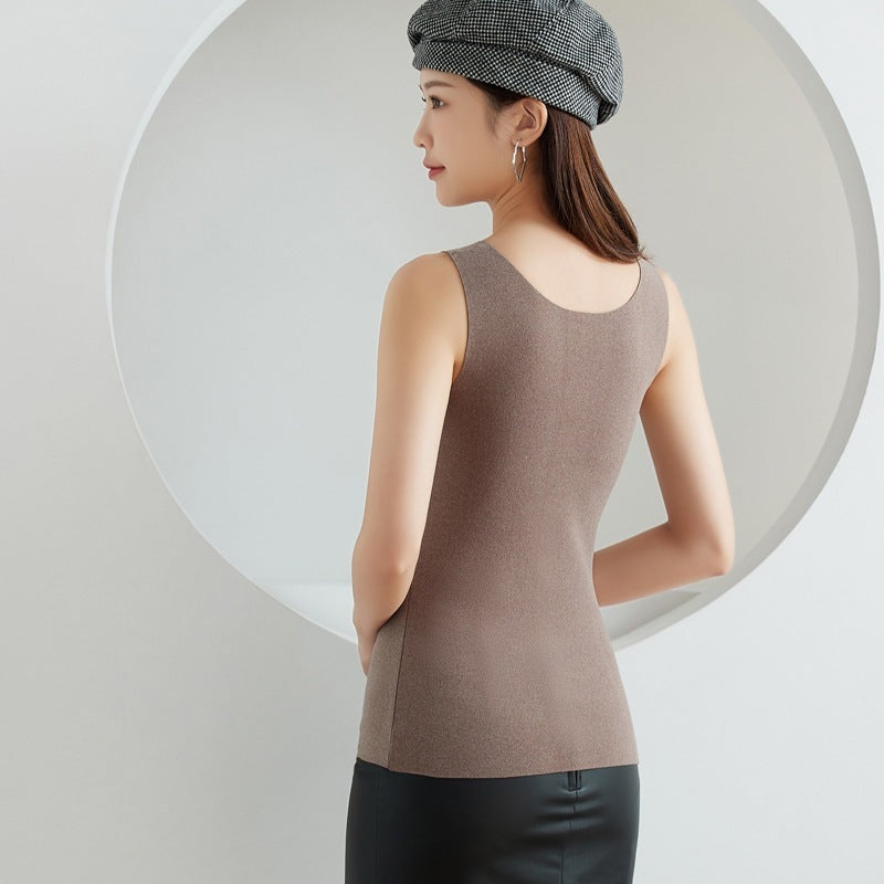 Thermal  Tank Top  w/ Built-In Wearless Bra- Dralon Fabric