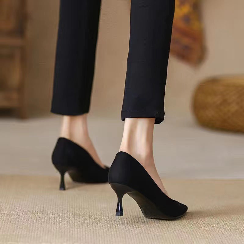 Office Lady Black High Heels Pumps