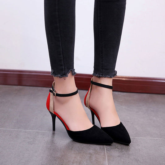 High Heel Pointed Toe Stiletto Strap Shoes