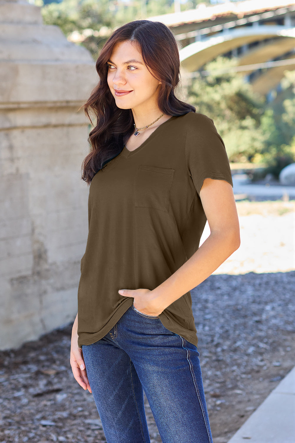 Timeless Style V-Neck Short Sleeve Top