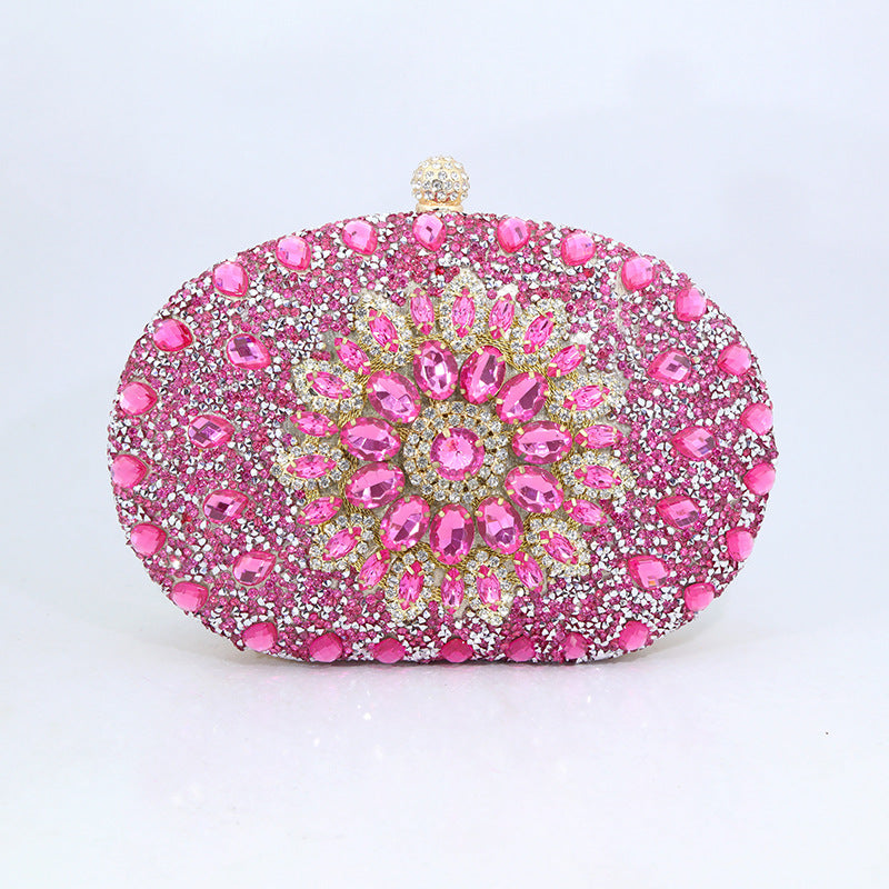 Sparkling Sunflower Style Diamond Evening Bag Clutch