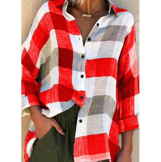 A Dash Of Class Colorblock Plaid Shirt