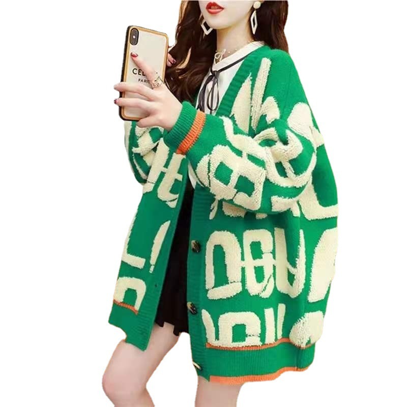 All Over Me Lettered Oversized Sweater