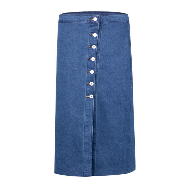 Denim Buton  Skirt  Jeans