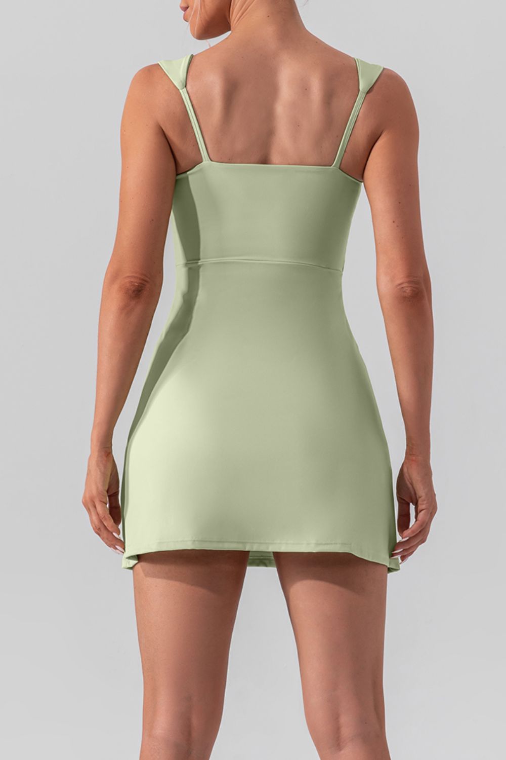 Active Mini Dress w/ Square Neck Sleeveless