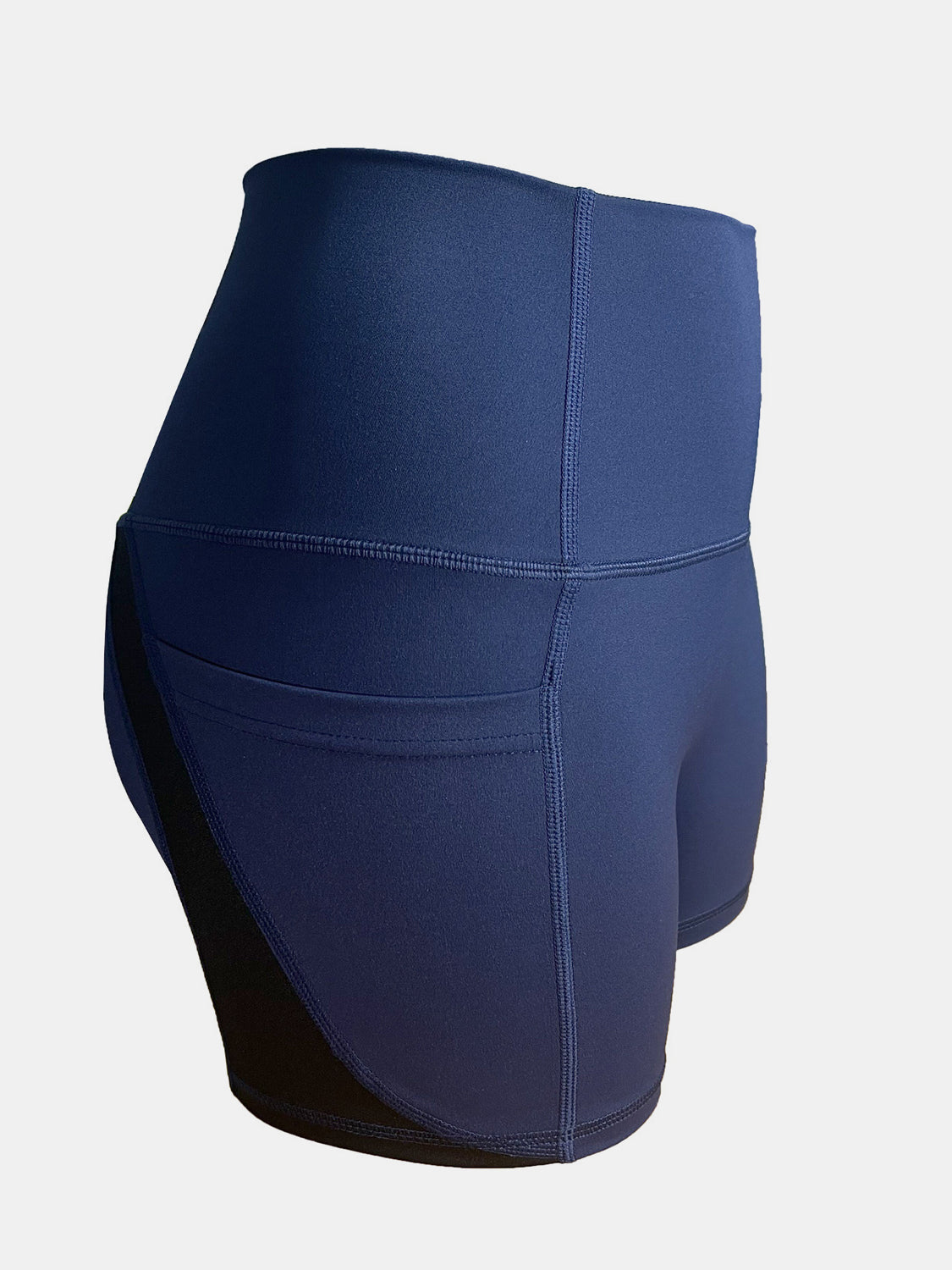 Two- Color High Waist Active Shorts w/ Packets