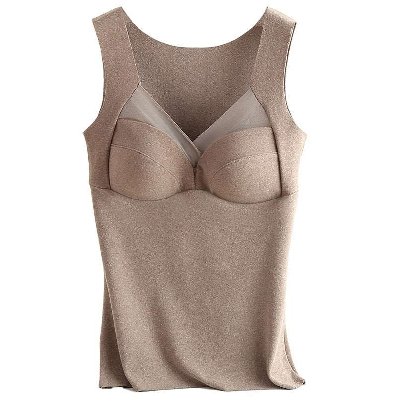 Thermal  Tank Top  w/ Built-In Wearless Bra- Dralon Fabric