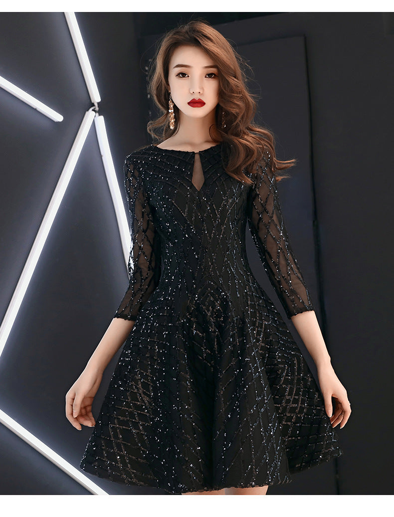 Sparkling Black Mini Dress