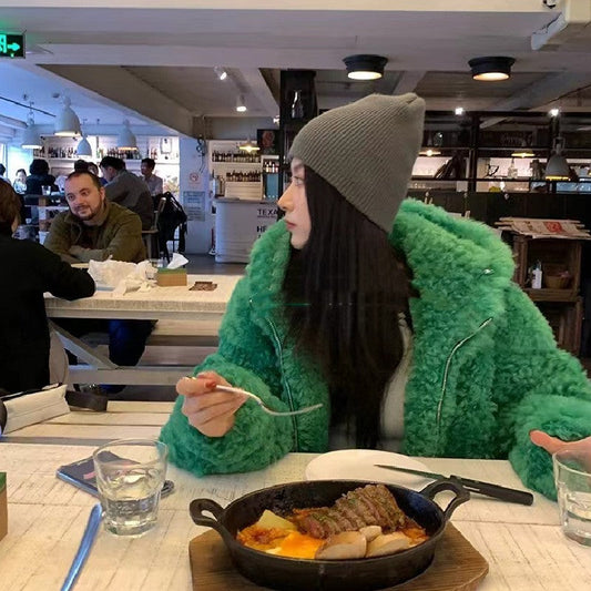 Hip-and-Pop Hooded Women's Coat