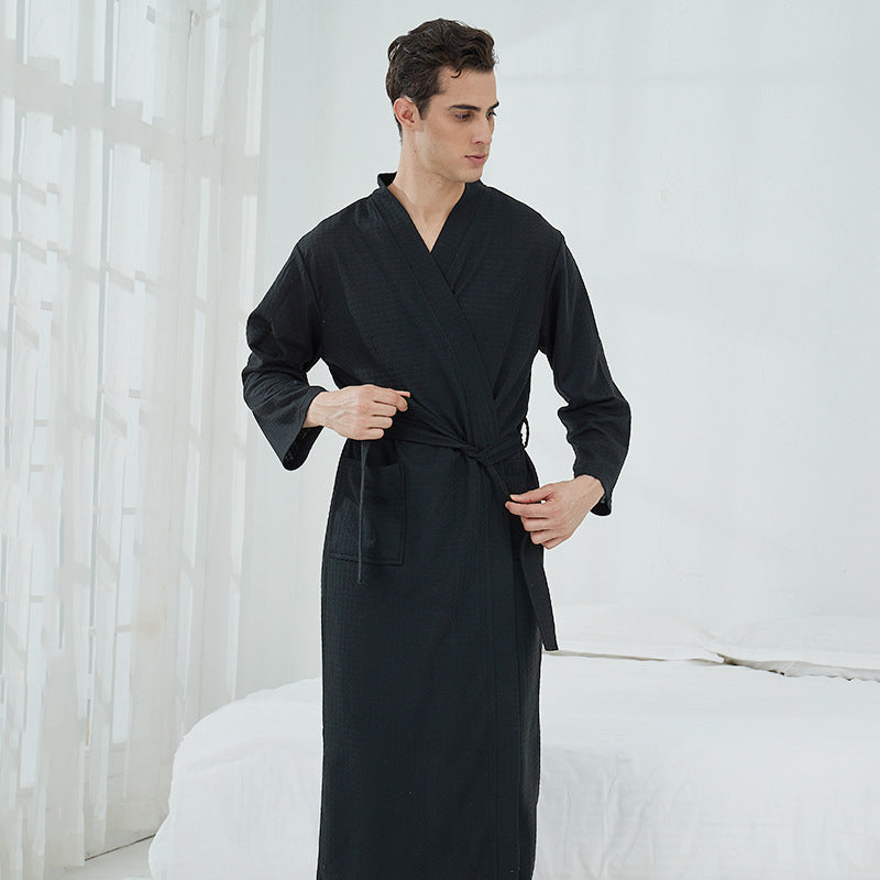Couple Robes Waffle  Women Men Loungewear Bathrobe