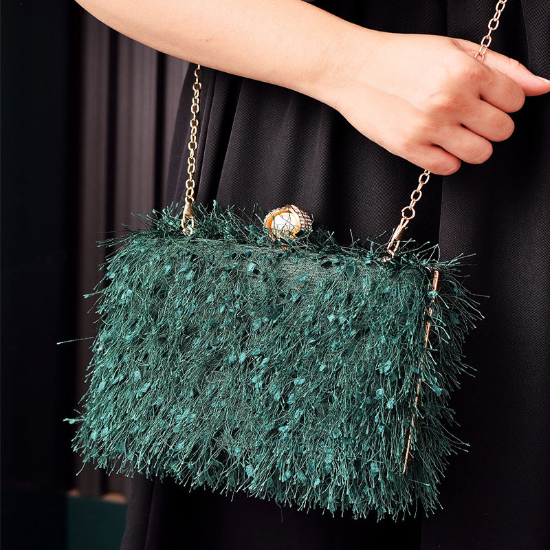 Flapper Style Roaring 20's Designer Tassel Square Handbag.