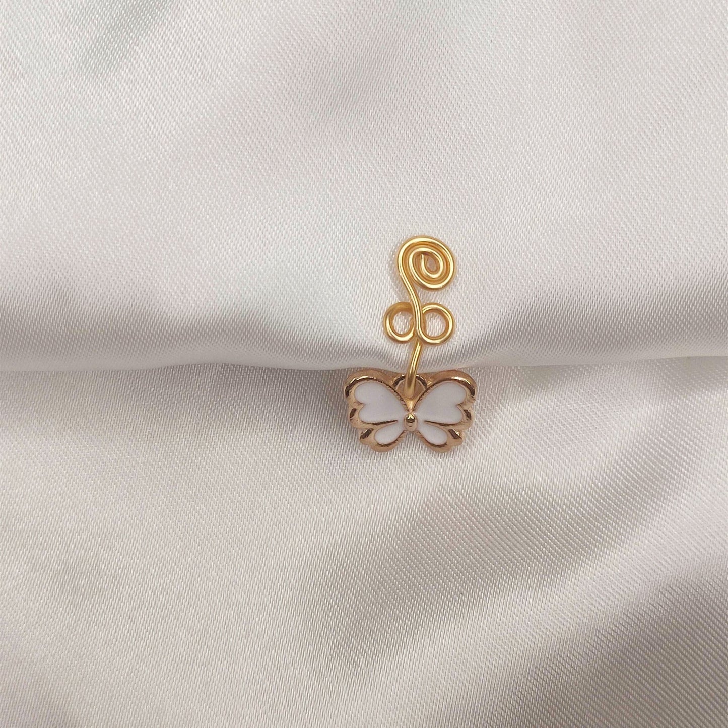 Butterfly Gold-Plated Nose Ring.