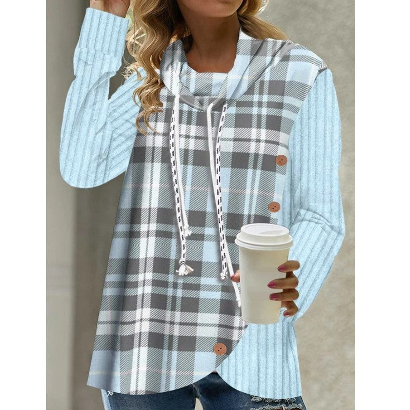Comfy Long Sleeve Hooded  Sweater Top