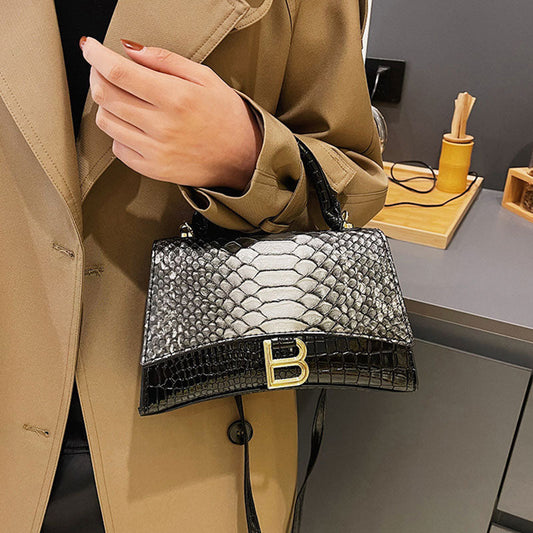 Swanky Snake Skin Pattern Handbag