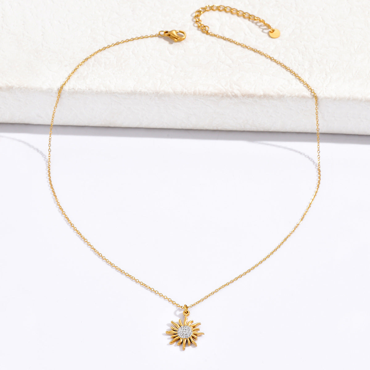Gold Sunflower Necklace.